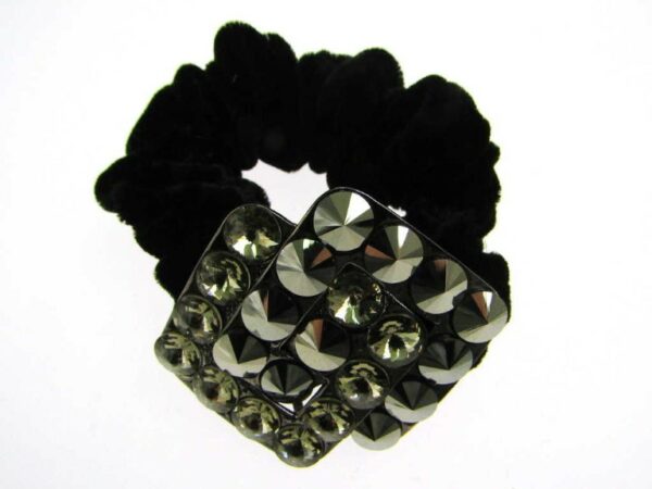 Elastico con cubi di strass ematite